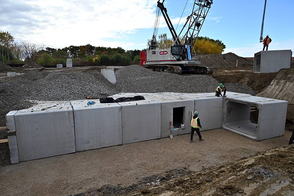 access point in multi-cell box culvert installation