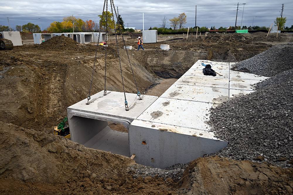 multi-cell box culvert installation