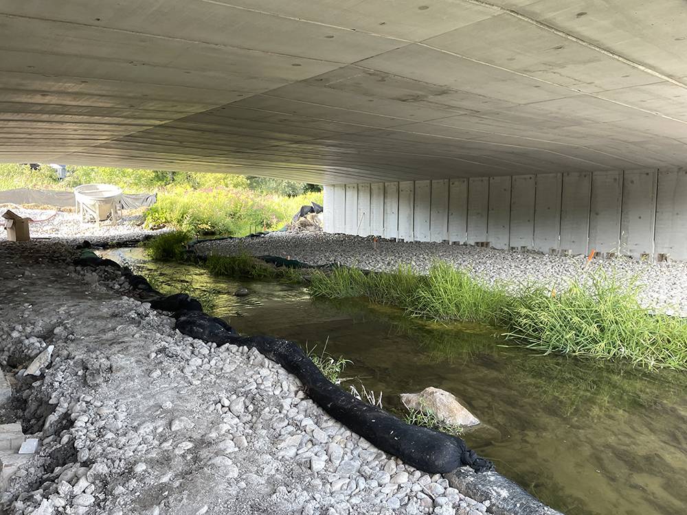 inside a tri-span installation
