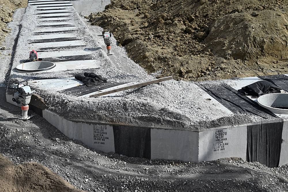 a bend in a StormCrete tank