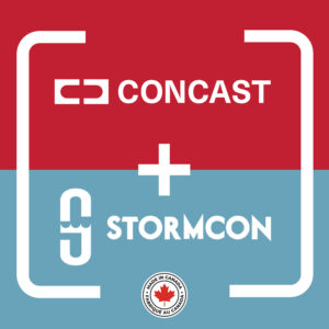 Concast and Stormcon logos