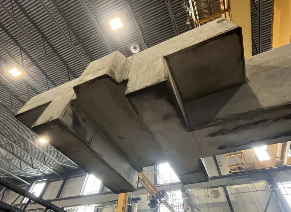 Under side of a custom footing