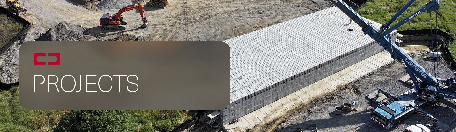 aerial view of a job site